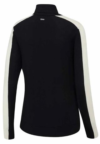 PING Lockett Roll neck ladies sweater, black/chalk