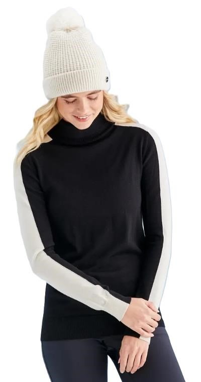 PING Lockett Roll neck ladies sweater, black/chalk