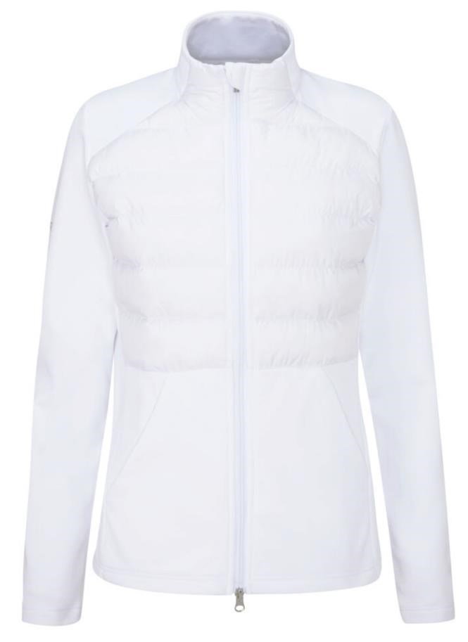 PING Clare Zoned fleece ladies jacket, white