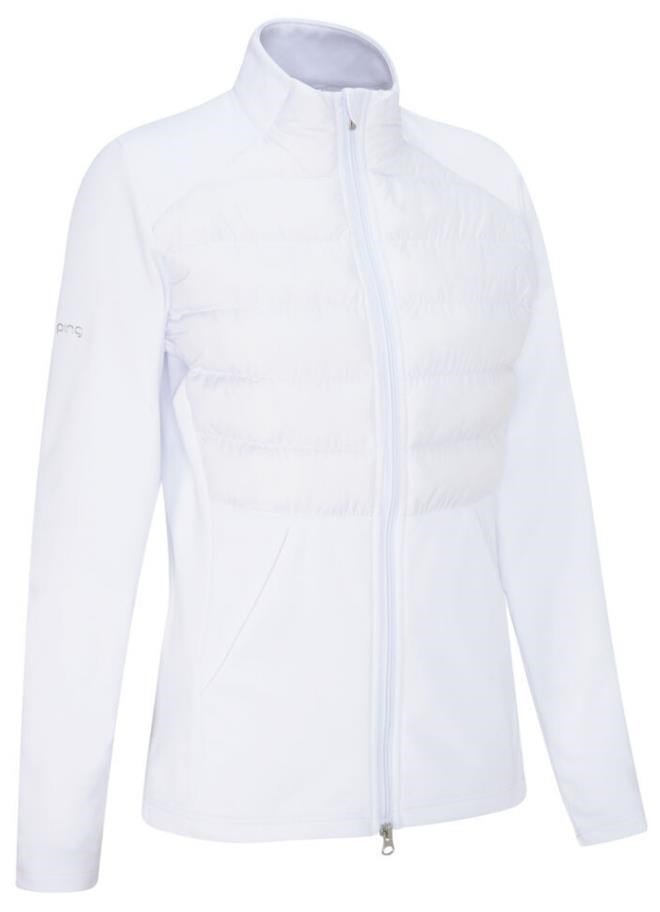 PING Clare Zoned fleece ladies jacket, white