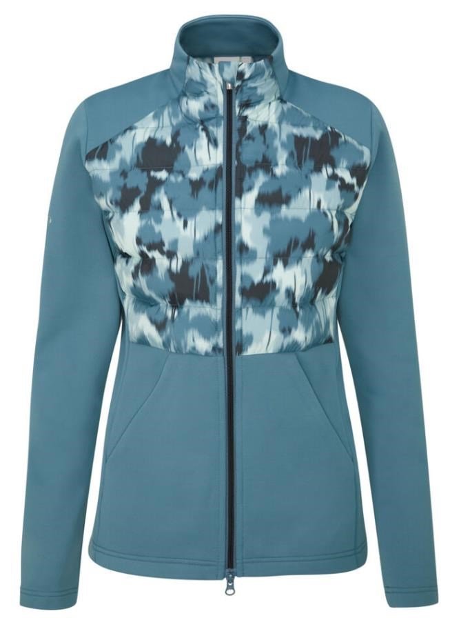 PING Clare Zoned fleece ladies jacket, blue fusion/navy multi