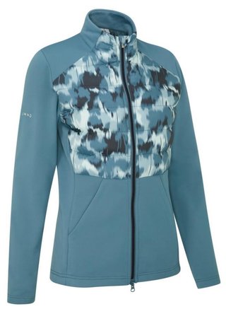 PING Clare Zoned fleece ladies jacket, blue fusion/navy multi