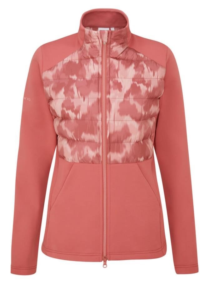 PING Clare Zoned fleece ladies jacket, rose/rose multi