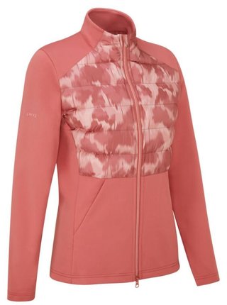PING Clare Zoned fleece ladies jacket, rose/rose multi