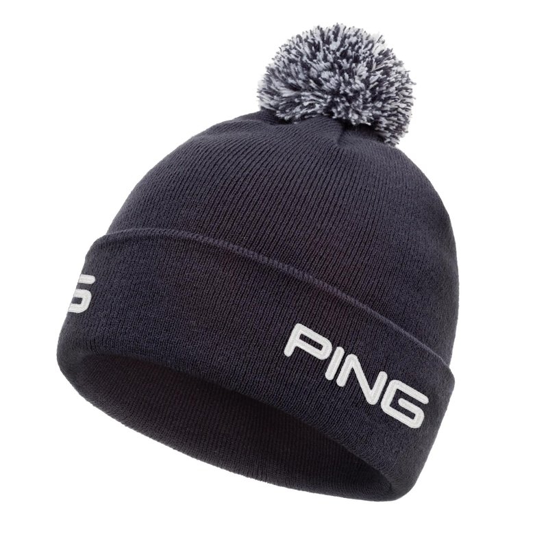 PING Cresting Knit mens winter hat, navy