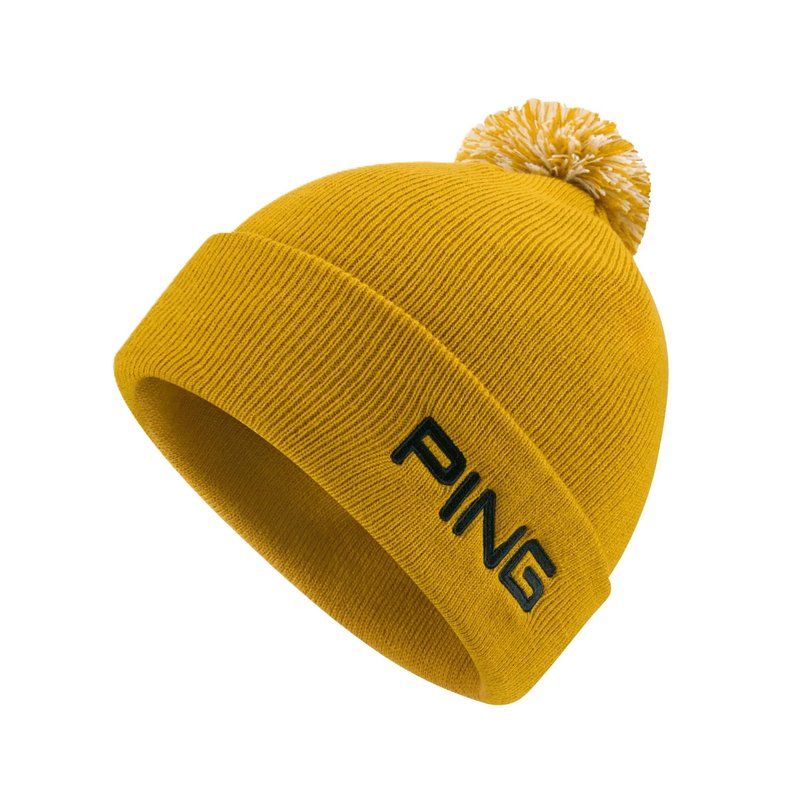 PING Cresting Knit men's winter hat, sulphur