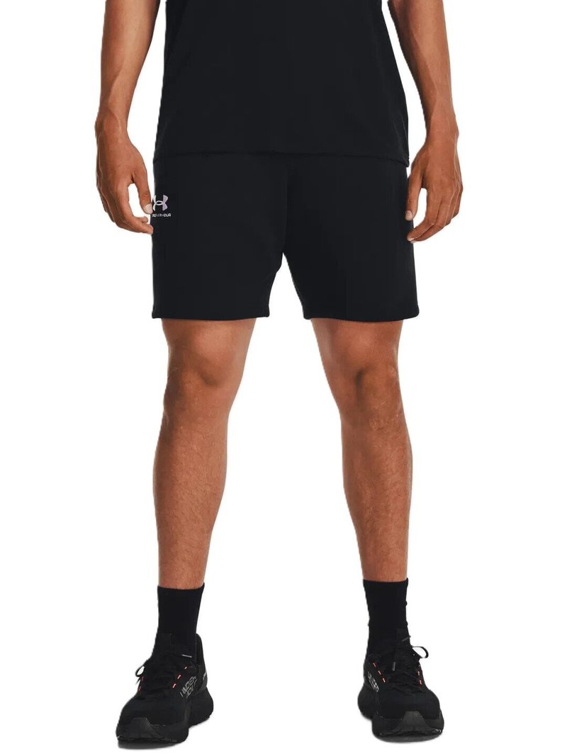 Under Armour Essential Fleece men's shorts, black/white