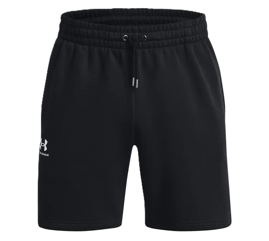 Under Armour Essential Fleece men's shorts, black/white