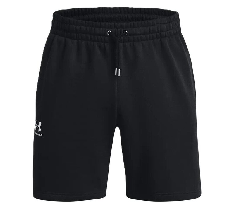 Under Armour Essential Fleece men's shorts, black/white