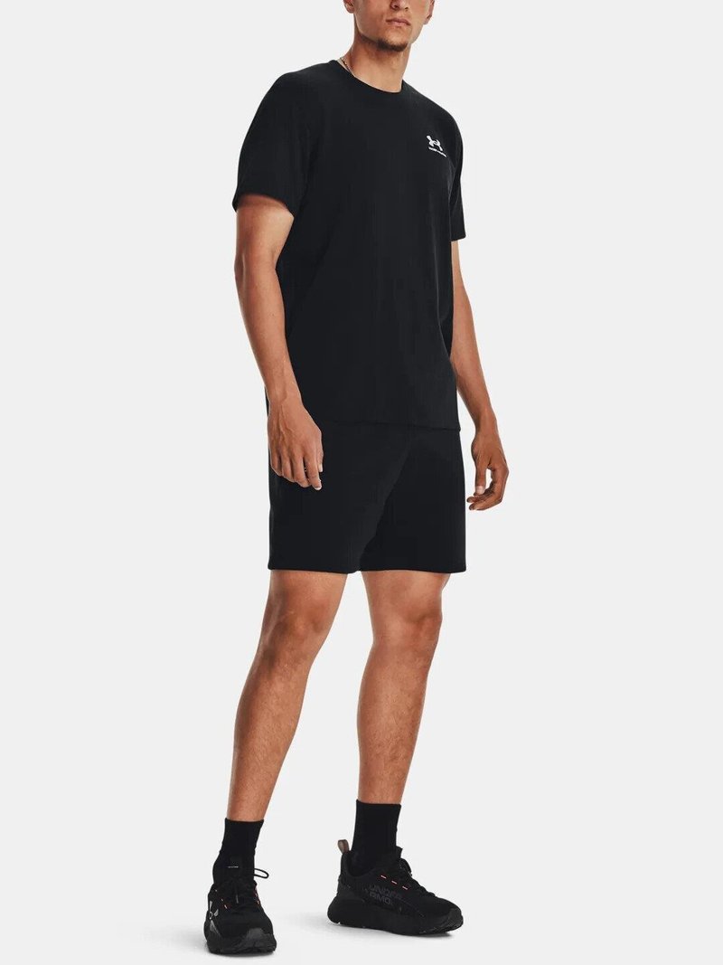 Under Armour Essential Fleece men's shorts, black/white