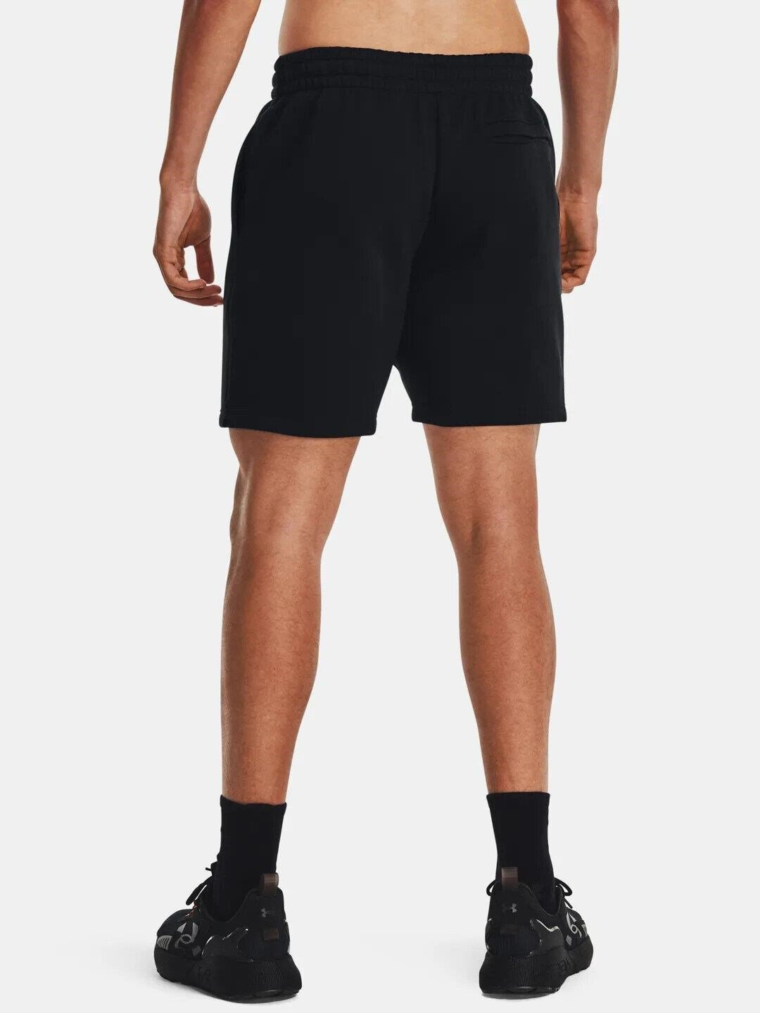 Under Armour Essential Fleece men's shorts, black/white