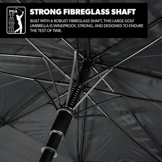 PGA Tour Windproof Double Canopy 62" Umbrella, black