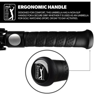 PGA Tour Windproof Double Canopy 62" Umbrella, black