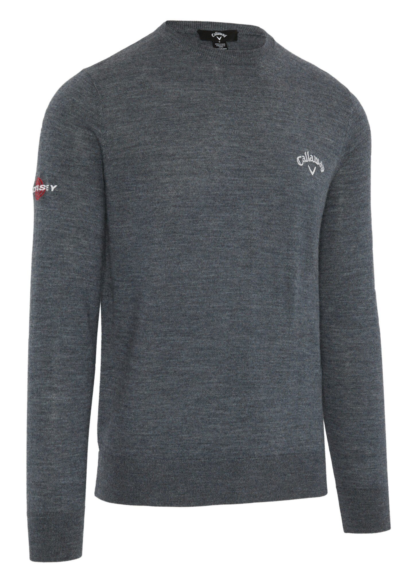 Callaway Crew Neck Merino Mix men's sweater, steel heather