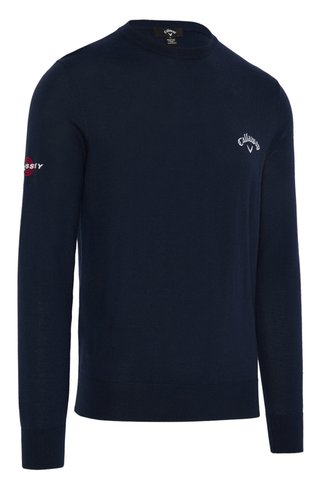 Callaway Crew Neck Merino Mix men's sweater, navy blue
