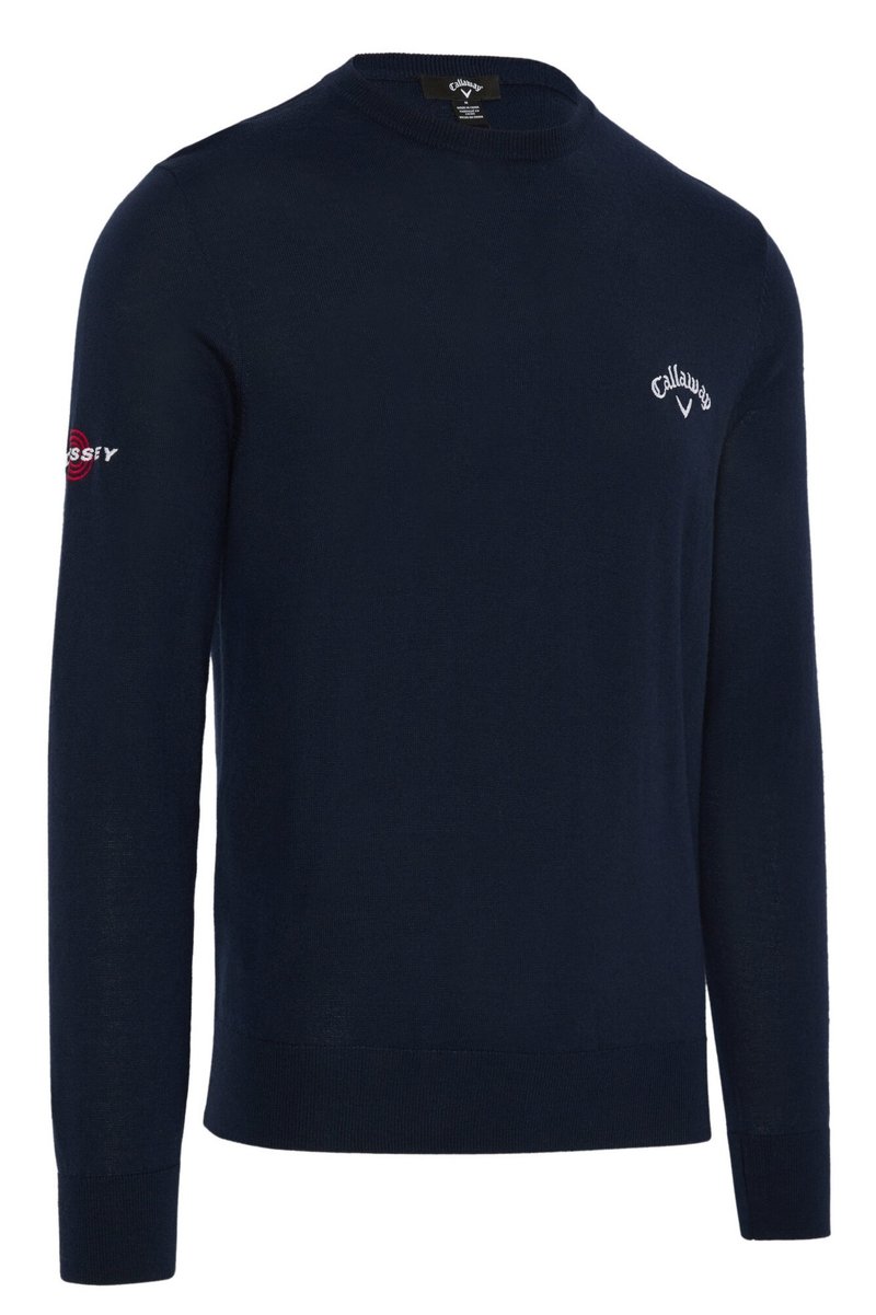 Callaway Crew Neck Merino Mix men's sweater, navy blue