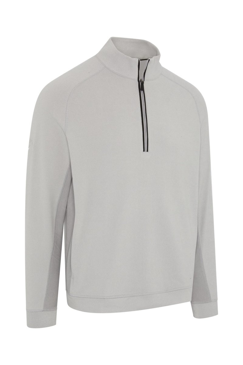 Callaway Brushed Rib 1/4 Zip men's sweatshirt, concrete