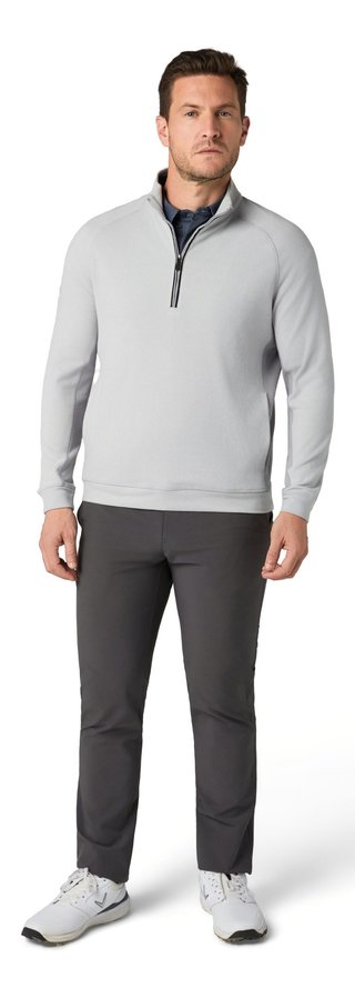 Callaway Brushed Rib 1/4 Zip men's sweatshirt, concrete