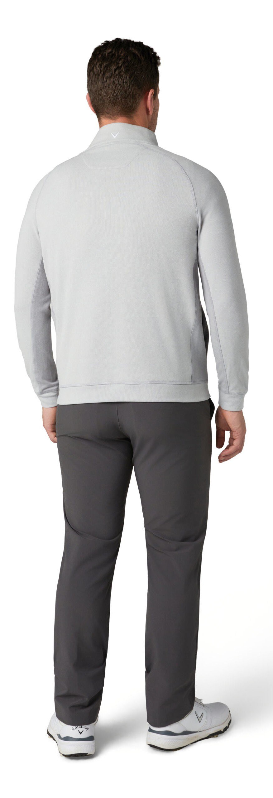 Callaway Brushed Rib 1/4 Zip men's sweatshirt, concrete