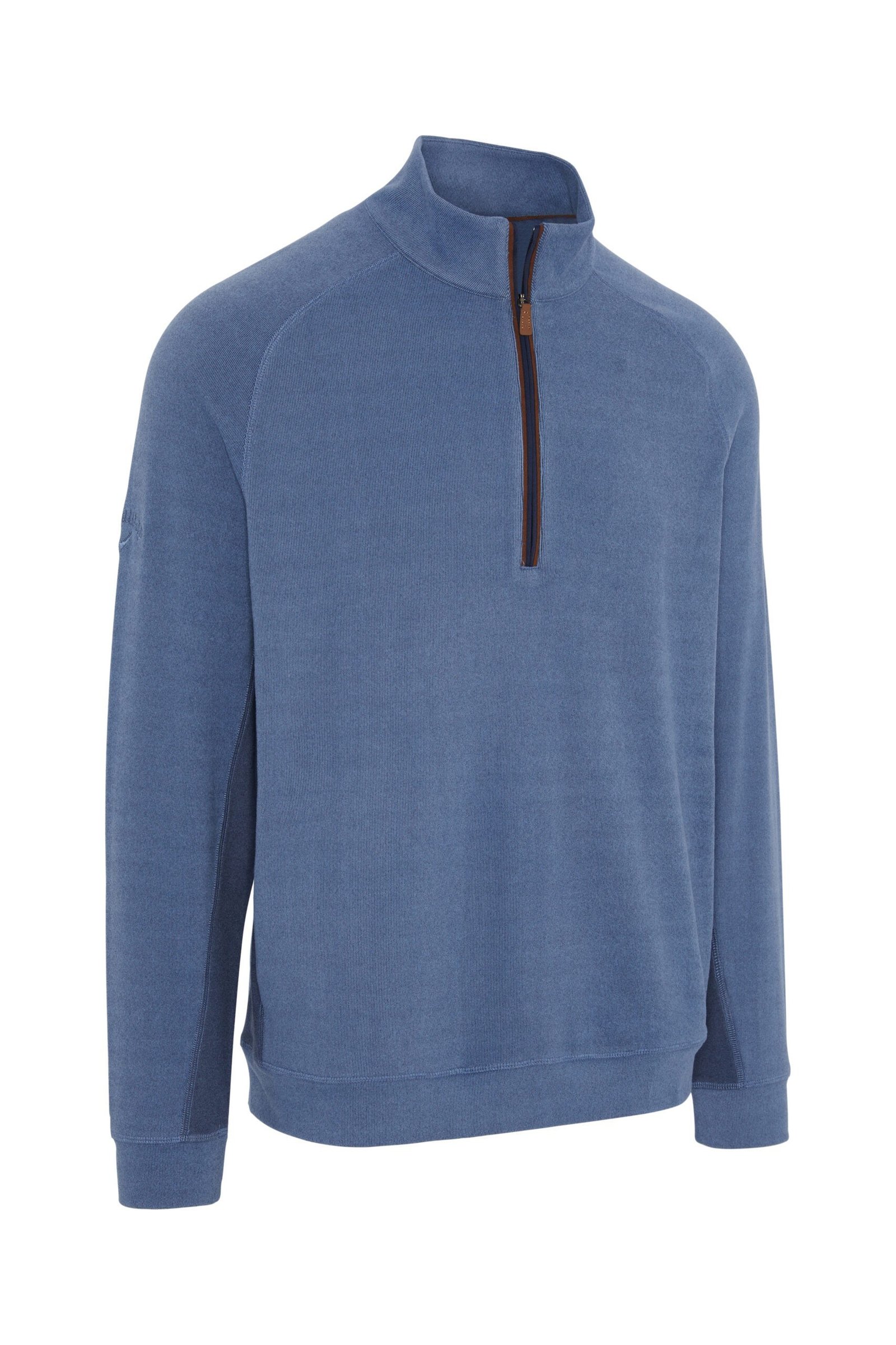 Callaway Brushed Rib 1/4 Zip men's sweatshirt, peacoat heather