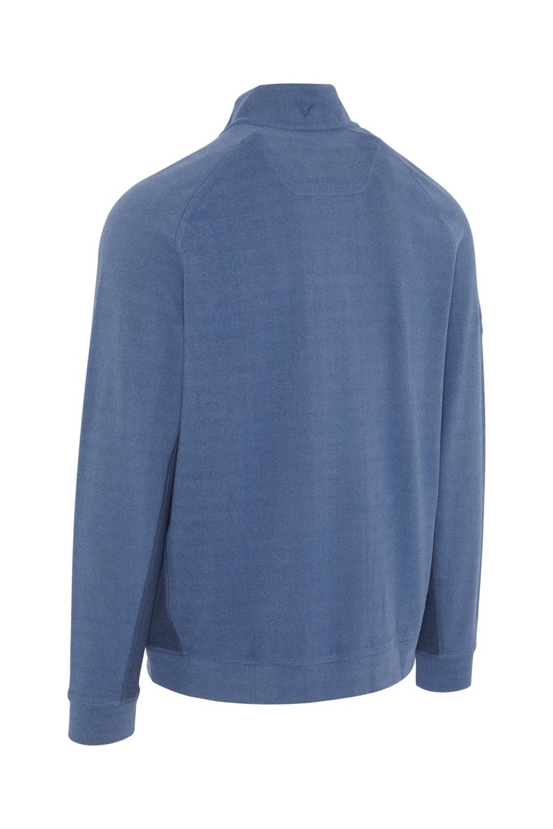 Callaway Brushed Rib 1/4 Zip men's sweatshirt, peacoat heather