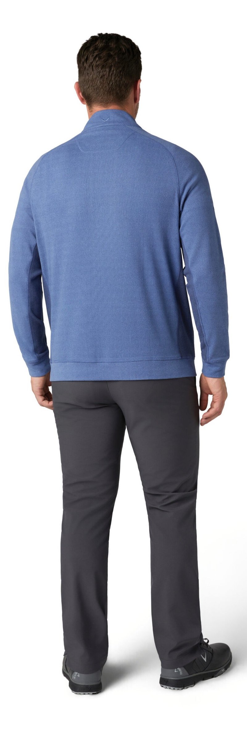 Callaway Brushed Rib 1/4 Zip men's sweatshirt, peacoat heather