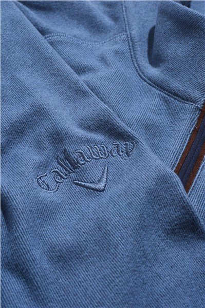 Callaway Brushed Rib 1/4 Zip men's sweatshirt, peacoat heather