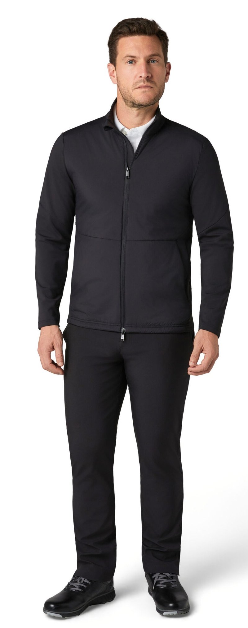 Callaway Mixed Media Full Zip men's jacket, caviar
