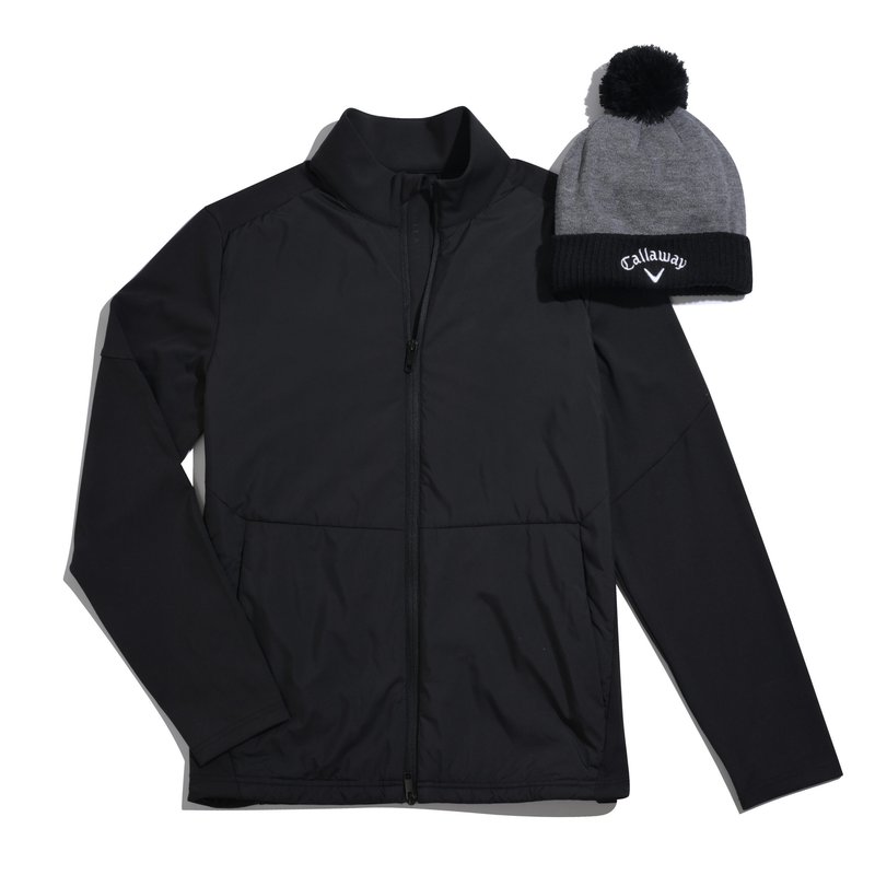 Callaway Mixed Media Full Zip men's jacket, caviar