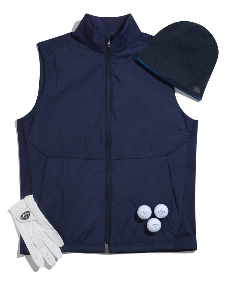 Callaway Mixed Media men's vest, peacoat