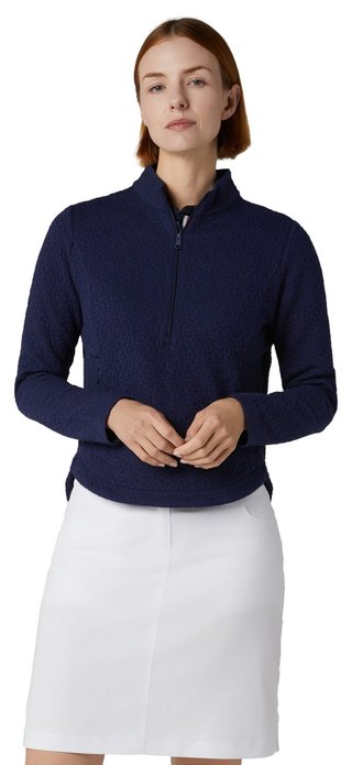 Callaway 1/2 Zip Quilted Knit women's sweatshirt, peacoat