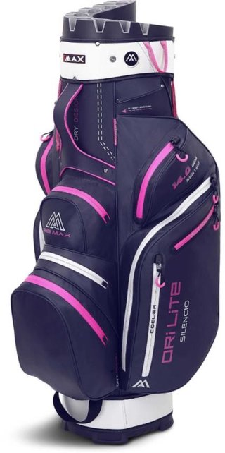 Big Max Dri Lite Silencio 2 Organizer cart bag, steel blue/silver/fuchsia