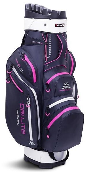 Big Max Dri Lite Silencio 2 Organizer cart bag, steel blue/silver/fuchsia