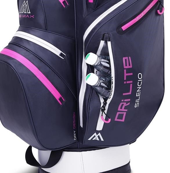 Big Max Dri Lite Silencio 2 Organizer cart bag, steel blue/silver/fuchsia