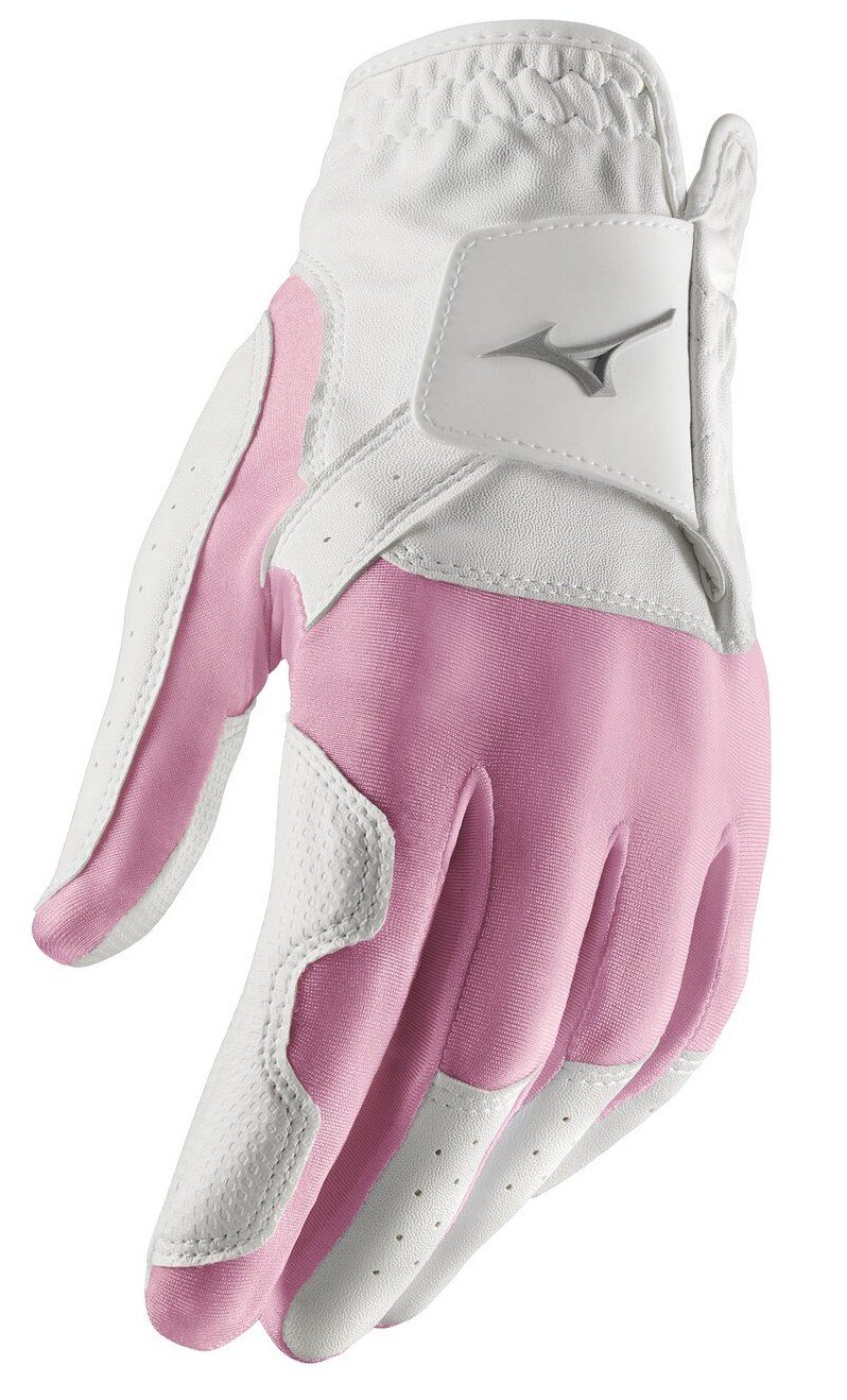 Mizuno Stretch ladies golf glove, white/pink