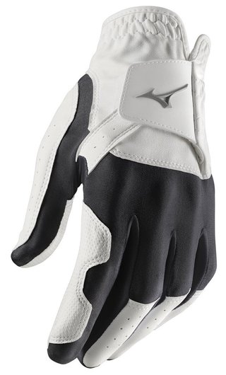 Mizuno Stretch mens golf glove, white/black
