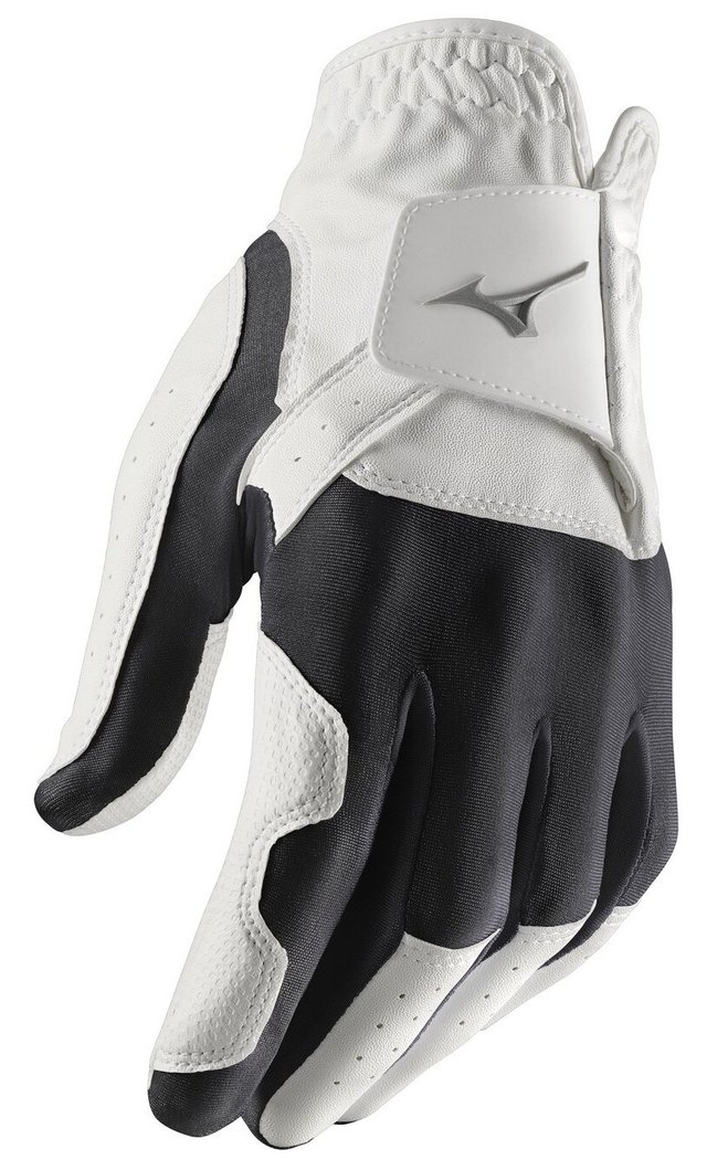 Golf glove laid flat, palm and closure visible