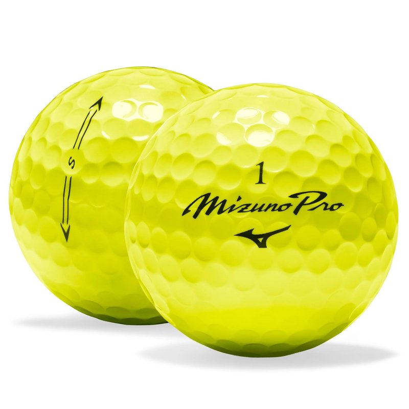 Mizuno Pro S golf balls, yellow