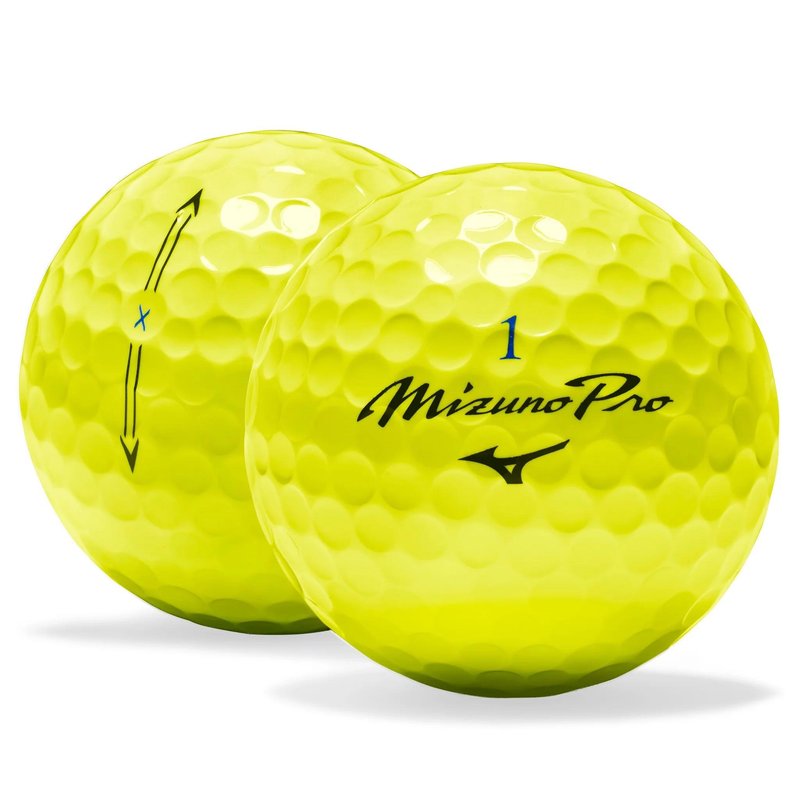 Mizuno Pro X golf balls, yellow