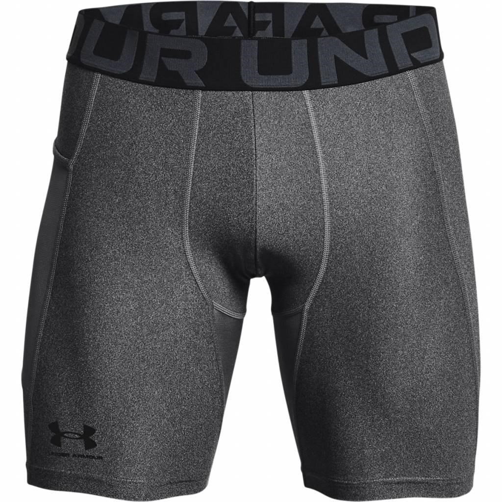 Under Armour HeatGear men's compression boxers, carbon heather/black