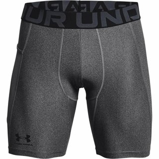 Under Armour HeatGear men's compression boxers, carbon heather/black