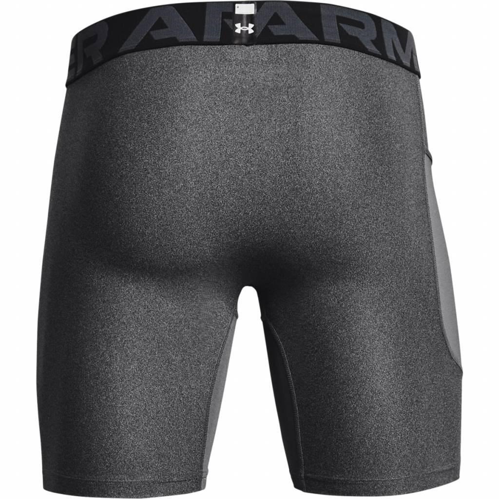 Under Armour HeatGear men's compression boxers, carbon heather/black