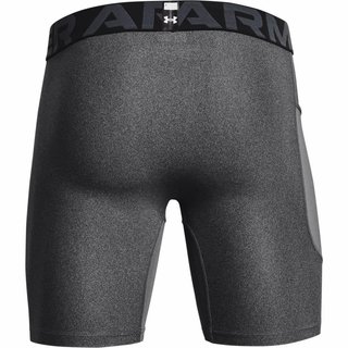 Under Armour HeatGear men's compression boxers, carbon heather/black