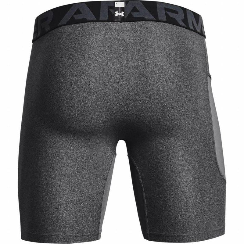 Under Armour HeatGear men's compression boxers, carbon heather/black
