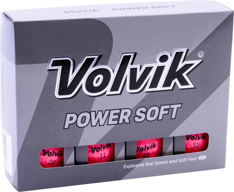 Volvik POWER Soft golf balls, pink