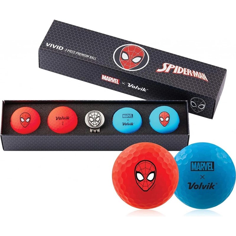 Volvik VIVID MARVEL SPIDERMAN golf balls, mix barev