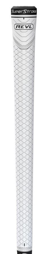 Superstroke REVL Player Club grip, white/black, undersize