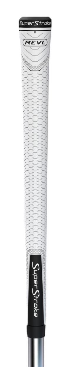 Super Stroke Superstroke REVL Player Club Grip, White/Black, Standard