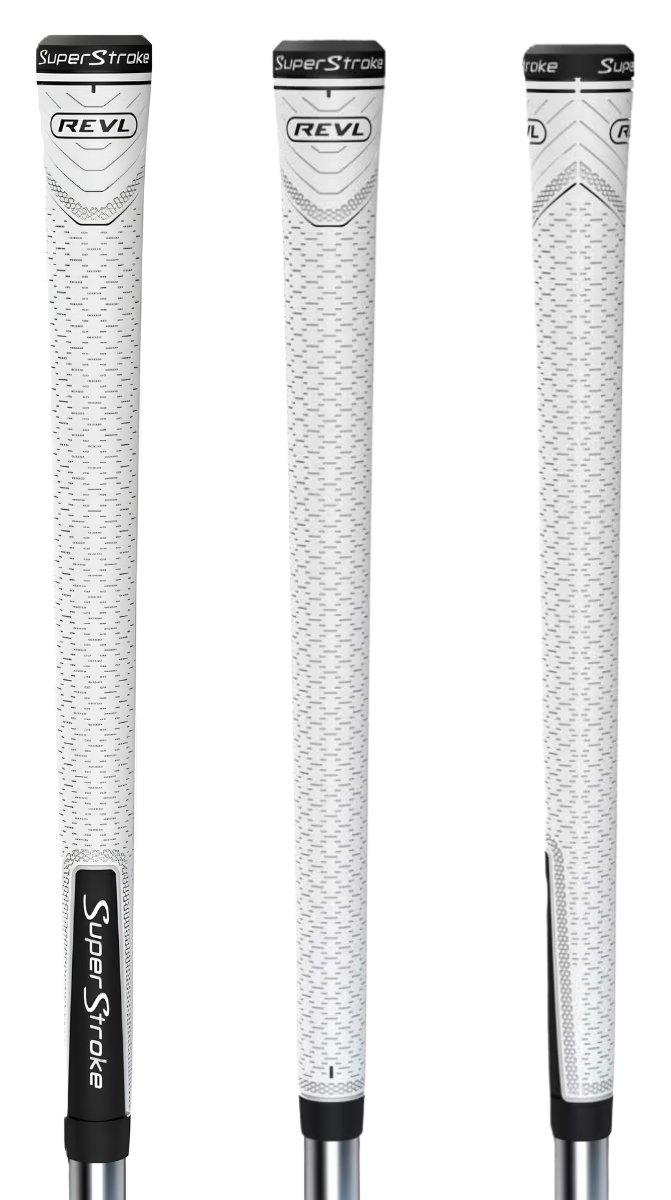 Super Stroke Superstroke REVL Player Club Grip, White/Black, Standard