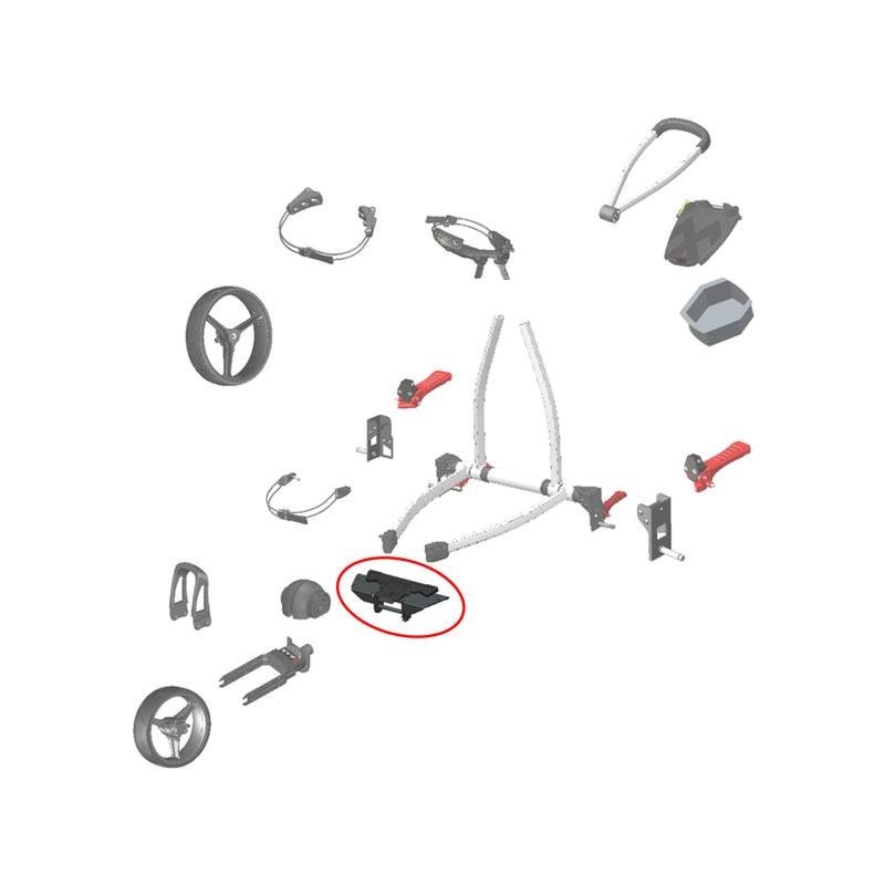 Big Max Spare Part Front Wheel Folding Mechanism for Blade IP/IP2 trolley accessory, black